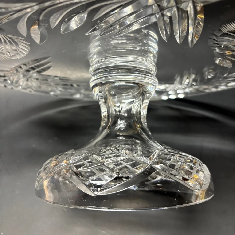 Elegant Vintage 12” Clear Glass Cake Stand - Picture 4 of 6